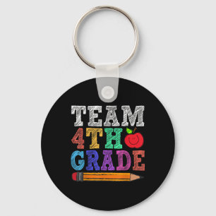 Team 4th Fourth Grade Teacher Funny Back To School Key Ring