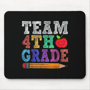 Team 4th Fourth Grade Teacher Funny Back To School Mouse Mat