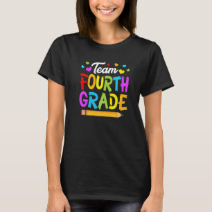 Team 4th Grade Cute Students Kids Teacher Squad T-Shirt