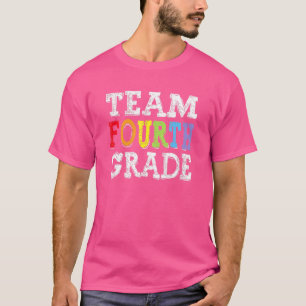 Team 4th Grade Squad Fourth Teacher Student Back T T-Shirt