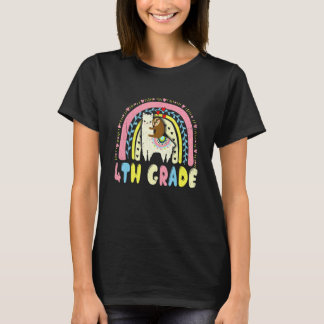 Team 4th Grade Squad Llama Sloth Back To School T-Shirt