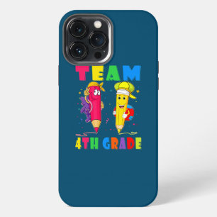 Team 4th Grade Teacher Student Funny Back To iPhone 13 Pro Max Case