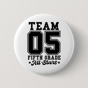 Team 5th Grade All-stars Back To School Sports Jer 6 Cm Round Badge