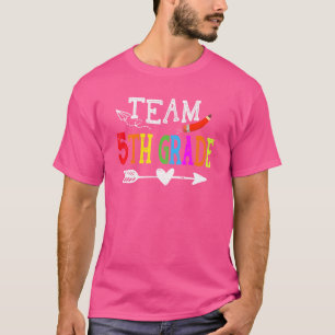Team 5th Grade Heart Back To School  Teacher Stude T-Shirt