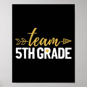 Team 5th Grade Hello Fifth Grade Crew Squad Teache Poster