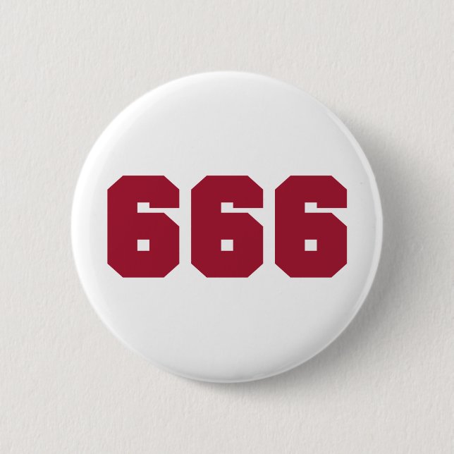 Team 666 6 cm round badge (Front)