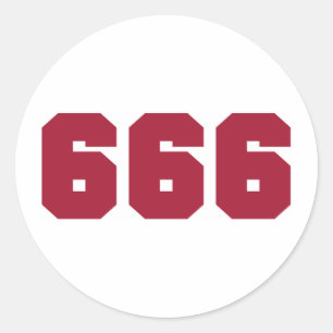 Team 666 classic round sticker