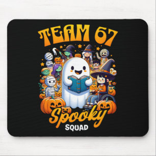 Team 67 Spooky Squad Funny Six Seven Meme 6 7 Hall Mouse Mat