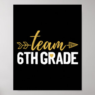 Team 6th Grade Hello Sixth Grade Crew Squad Teache Poster