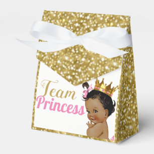 Team African Princess Gold Glitter Favour Tents Box