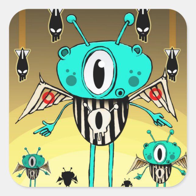 Team alien 2012 square sticker (Front)