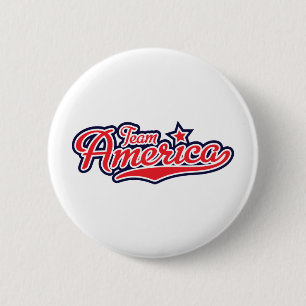 Team America - GO USA! 6 Cm Round Badge