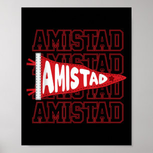 Team Amistad Rca Retro School Spirit  Poster