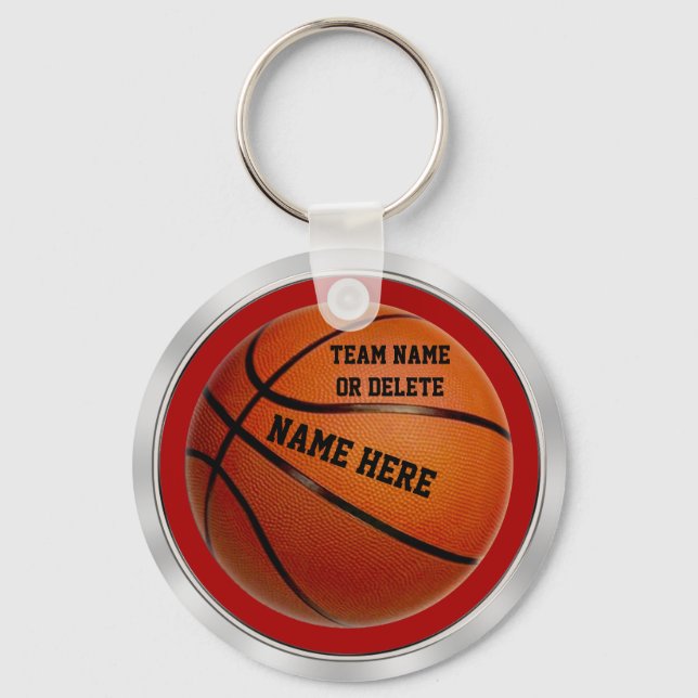 Team and Player's Names Basketball Keychains (Front)