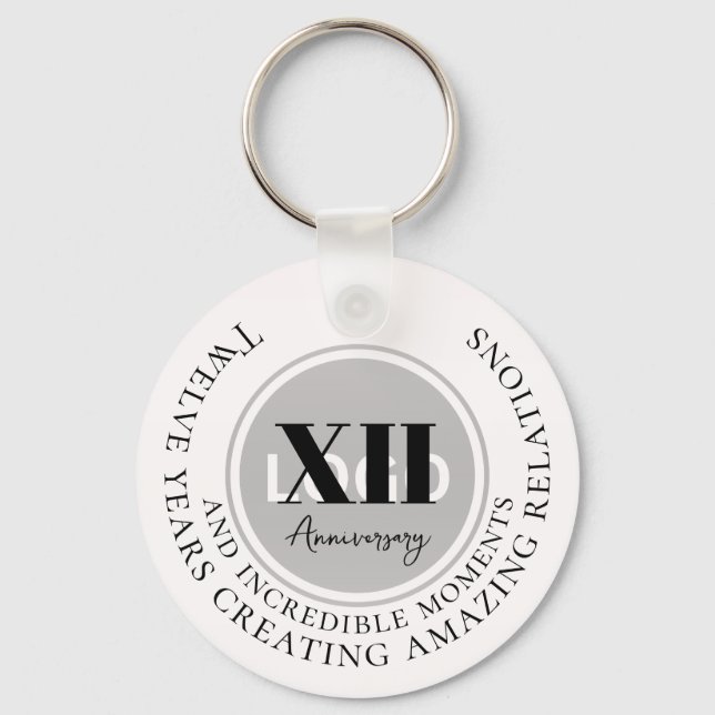 Team Anniversary Logo Keepsake Keychain (Front)