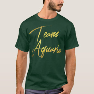 Team Aquaria - Gold Fancy Lettering Effect T-Shirt
