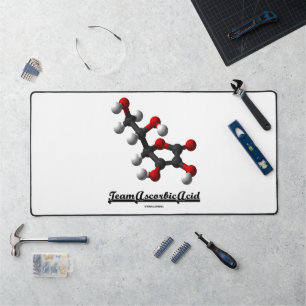 Team Ascorbic Acid (Chemical Molecule Vitamin C) Desk Mat