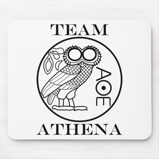 Team Athena (Engravers Font) Mouse Mat (Front)