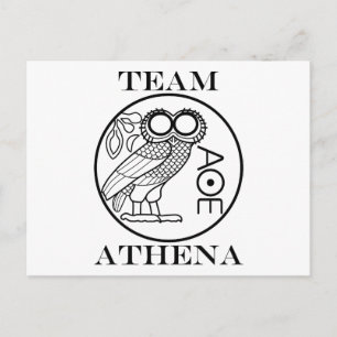 Team Athena (Engravers Font) Postcard