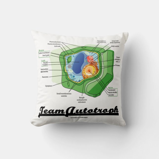 Team Autotroph Plant Cell Biology Humour Cushion (Front)