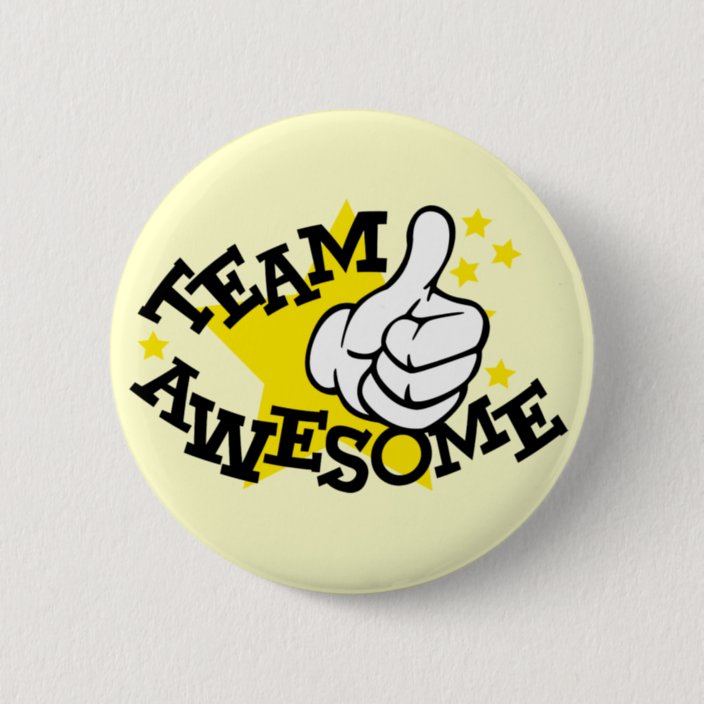 Team Awesome 6 Cm Round Badge Uk