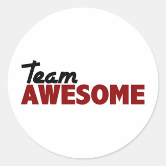 Team Awesome Classic Round Sticker