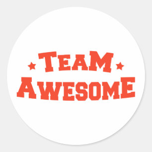 Team Awesome Classic Round Sticker