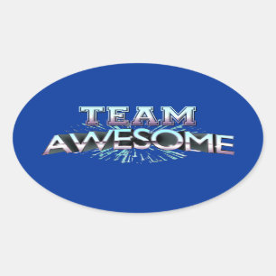 Team Awesome Oval Sticker
