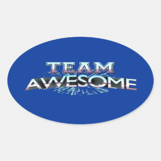 Team Awesome Oval Sticker