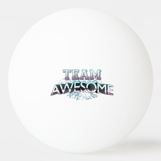 Team Awesome Ping Pong Ball (Front)