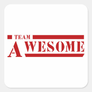 Team Awesome Square Sticker