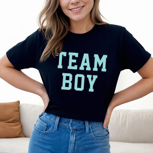 Team Baby Girl Aqua Blue Gender Reveal Party T-Shirt (Creator Uploaded)
