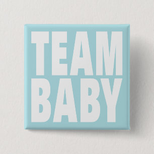 Team Baby on Blue 15 Cm Square Badge