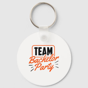 Team Bachelor Party Bride Groom 3 Key Ring
