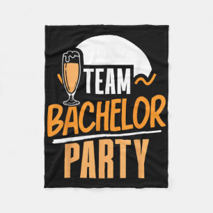 Team Bachelor Party Bride Groom  Fleece Blanket
