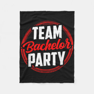 Team Bachelor Party Bride Groom Fleece Blanket
