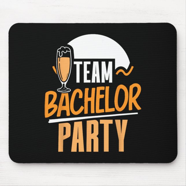 Team Bachelor Party Bride Groom  Mouse Mat (Front)