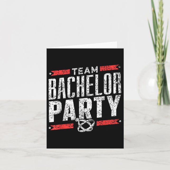 Team Bachelor Party Groom Bride _1  Card (Front)