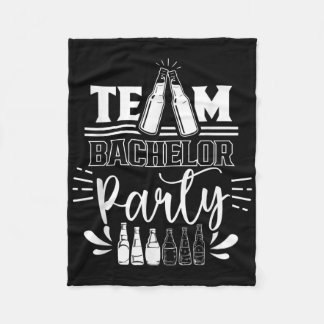 Team Bachelor Party Groom Bride Fleece Blanket