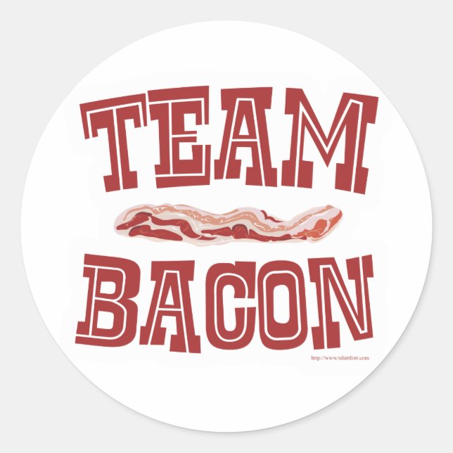 Team Bacon Classic Round Sticker (Front)