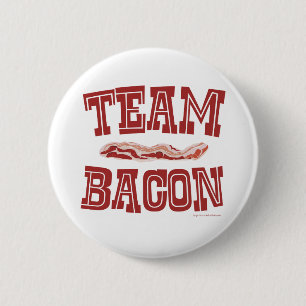 Team Bacon Fun Breakfast Life Art 6 Cm Round Badge