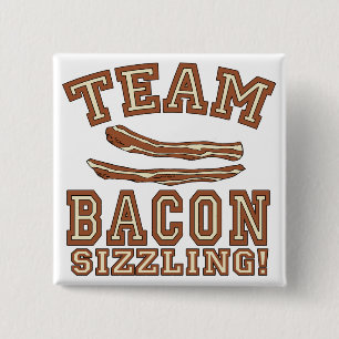 TEAM BACON is SIZZLING Tshirts, Mugs, Gifts 15 Cm Square Badge
