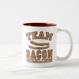 TEAM BACON is SIZZLING Tshirts, Mugs, Gifts Two-Tone Coffee Mug