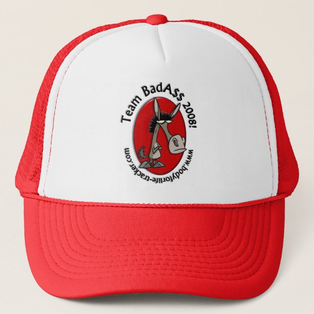 Team BadAss Retro Workout Hats! Trucker Hat (Front)