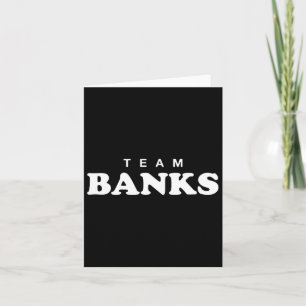 Team Banks Personalised Surname Bride Groom Family Card