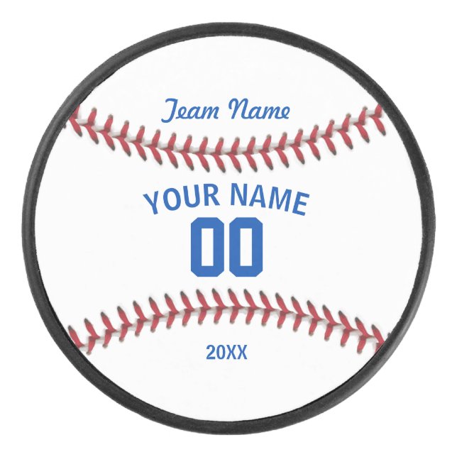 Team Baseball Sport Hockey Puck (Front)