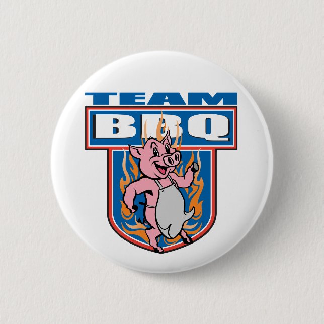 Team BBQ Pork 6 Cm Round Badge (Front)