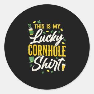 Team Bean Bag Player Champ St Patricks Day This Is Classic Round Sticker