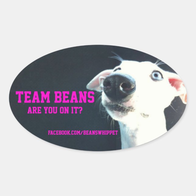 Team Beans oval sticker (Front)