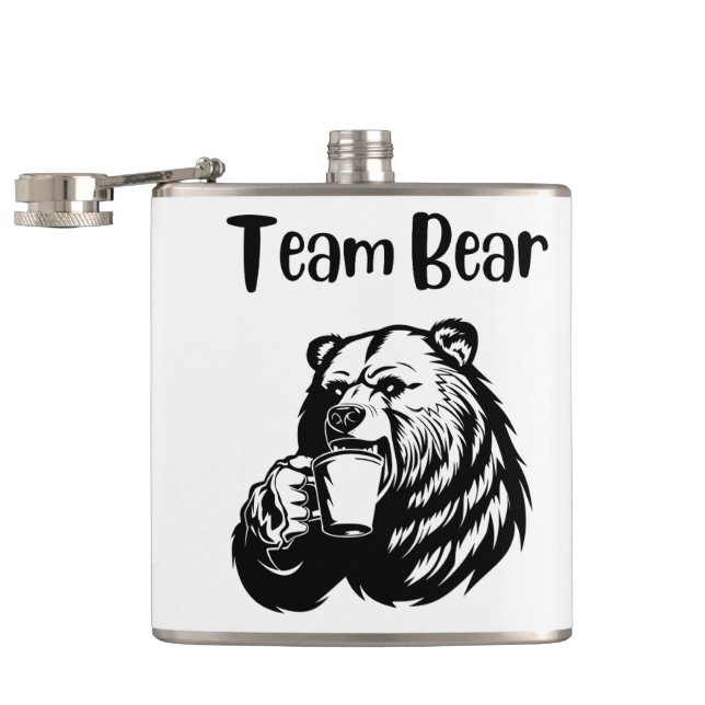 Team Bear Hip Flask (Opened)